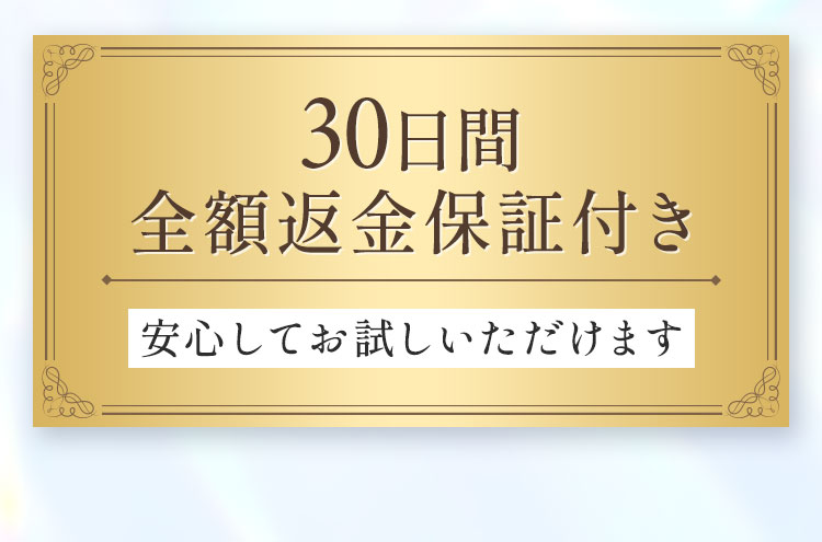30日間全額返金保証付き